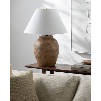 Herschell Traditional Brick/White Table Lamp Home Decor > Lighting > Lamp > Table Lamps TriadCommerceInc