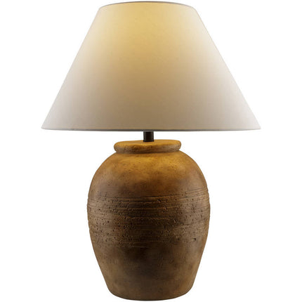 Herschell Traditional Brick/White Table Lamp Home Decor > Lighting > Lamp > Table Lamps TriadCommerceInc