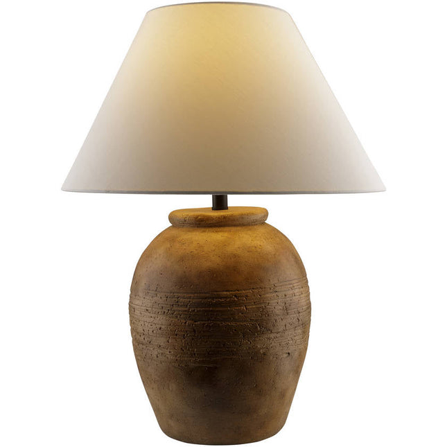 Herschell Traditional Brick/White Table Lamp Home Decor > Lighting > Lamp > Table Lamps TriadCommerceInc