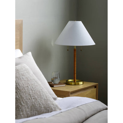 Zaina Modern Metallic - Brass Table Lamp Lighting TriadCommerceInc