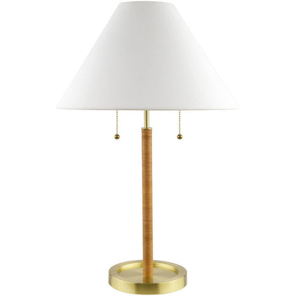 Zaina Modern Metallic - Brass Table Lamp Lighting TriadCommerceInc 25"H x 16"W x 16"D
