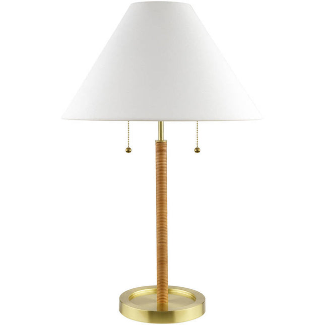 Zaina Modern Metallic - Brass Table Lamp Lighting TriadCommerceInc 25"H x 16"W x 16"D