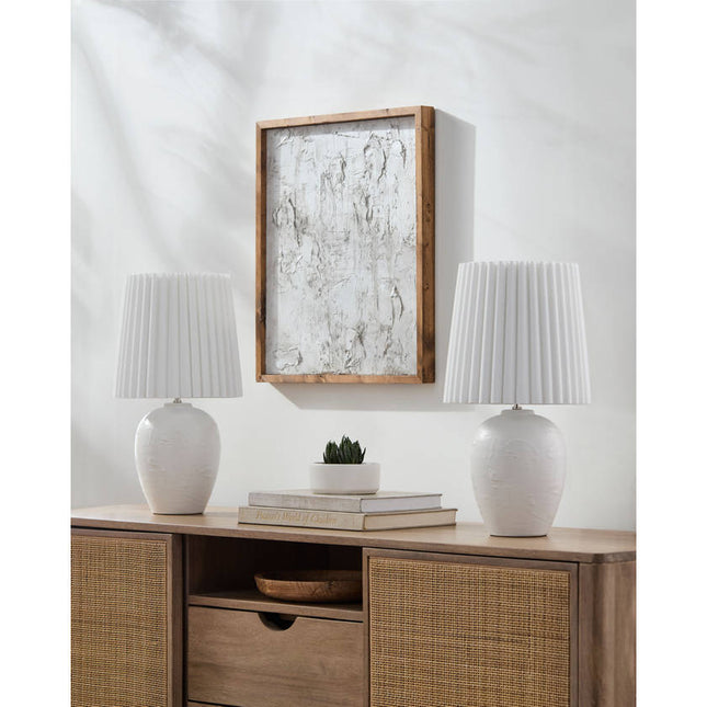 Register Modern White Table Lamp Lighting TriadCommerceInc