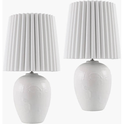 Register Modern White Table Lamp Lighting TriadCommerceInc 19"H x 8"W x 8"D