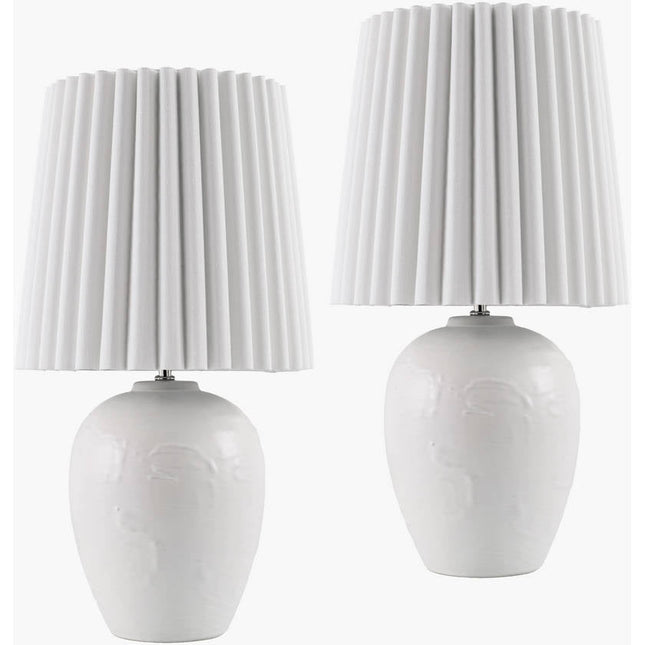 Register Modern White Table Lamp Lighting TriadCommerceInc 19"H x 8"W x 8"D