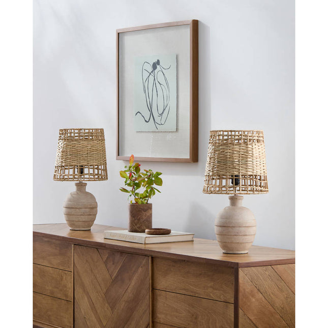 Michiko Modern Cream Table Lamp Lighting TriadCommerceInc