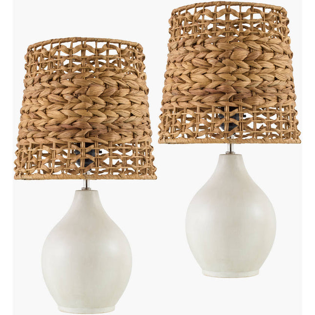 Johnell Modern Cream Table Lamp Lighting TriadCommerceInc 19"H x 8"W x 8"D