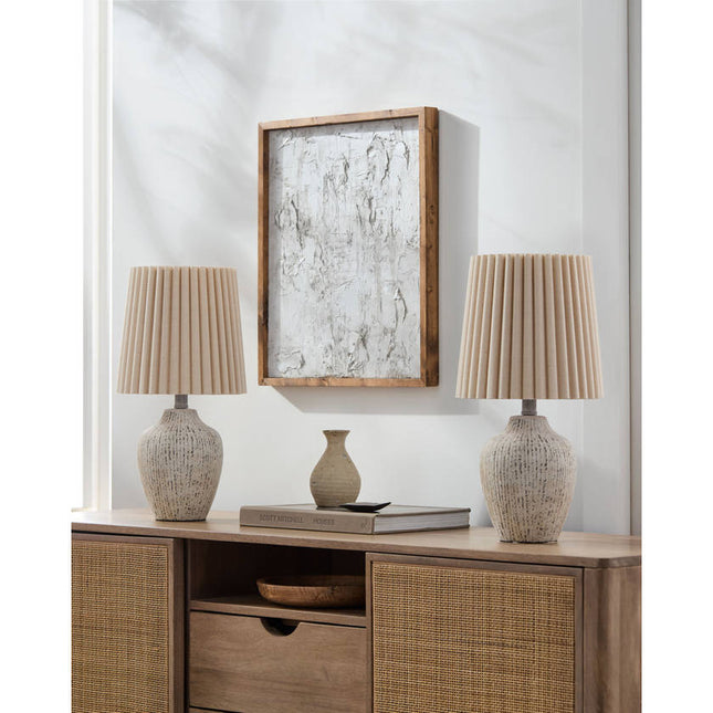 Ladreka Modern Beige/Wheat Table Lamp Home Decor > Lighting > Lamp > Table Lamps TriadCommerceInc