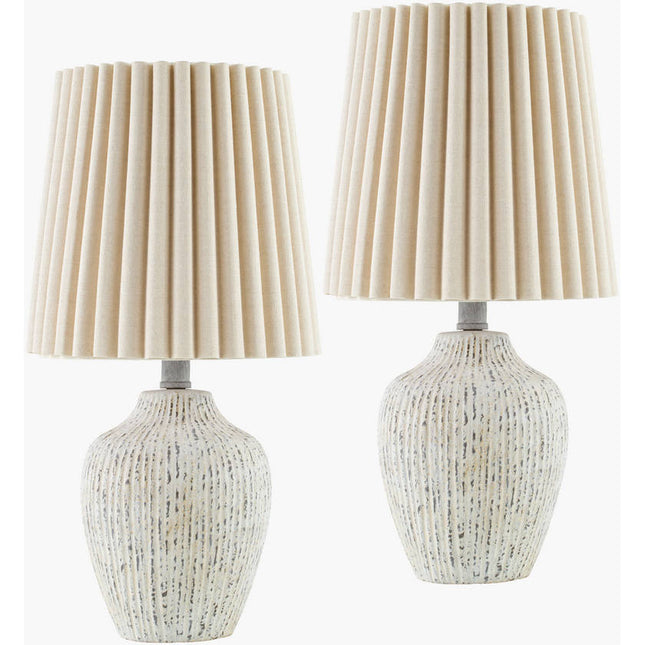 Ladreka Modern Beige/Wheat Table Lamp Home Decor > Lighting > Lamp > Table Lamps TriadCommerceInc 19"H x 8"W x 8"D