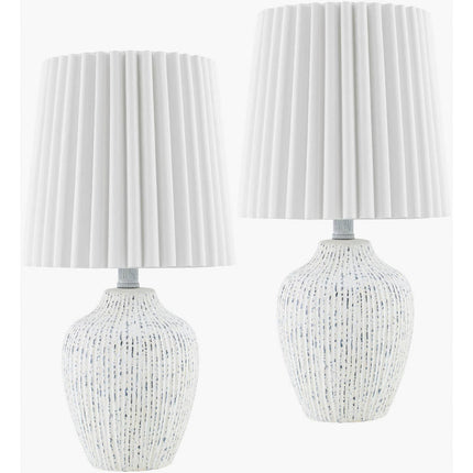 Ladreka Modern Cream Table Lamp Lighting TriadCommerceInc 19"H x 8"W x 8"D
