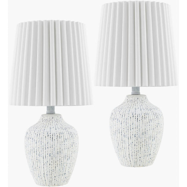 Ladreka Modern Cream Table Lamp Lighting TriadCommerceInc 19"H x 8"W x 8"D