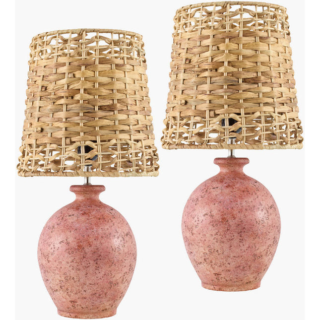 Shameeka Modern Blush Table Lamp Lighting TriadCommerceInc 19"H x 8"W x 8"D