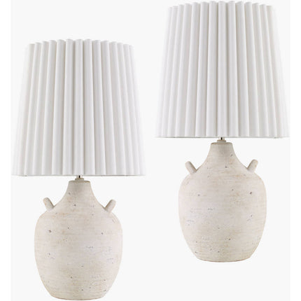 Jeronimo Modern Cream Table Lamp Home Decor > Lighting > Lamp > Table Lamps TriadCommerceInc 19"H x 8"W x 8"D