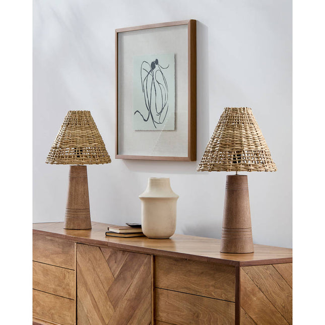 Nainoa Modern Brown Table Lamp Home Decor > Lighting > Lamp > Table Lamps TriadCommerceInc