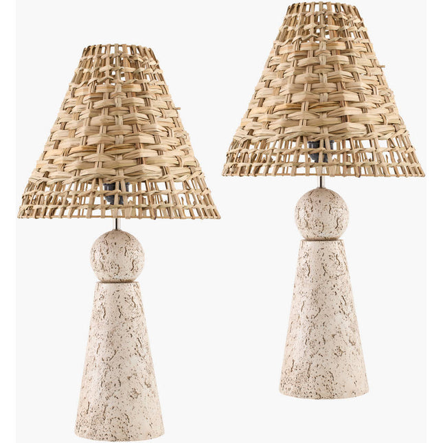 Lathisa Modern Brown/Light Gray Table Lamp Lighting TriadCommerceInc 22"H x 5"W x 5"D