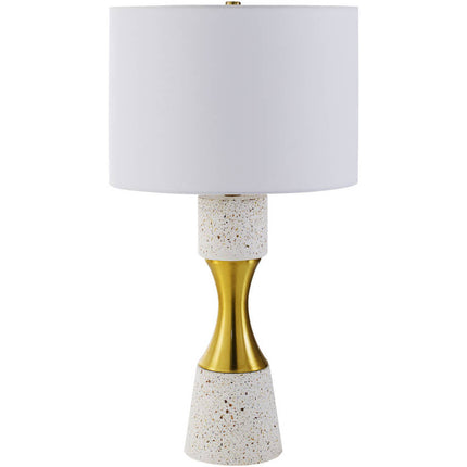 Monty Rustic White/Gold Table Lamp Home Decor > Lighting > Lamp > Table Lamps TriadCommerceInc 29"H x 15"W x 15"D