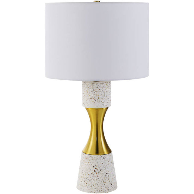 Monty Rustic White/Gold Table Lamp Home Decor > Lighting > Lamp > Table Lamps TriadCommerceInc 29"H x 15"W x 15"D