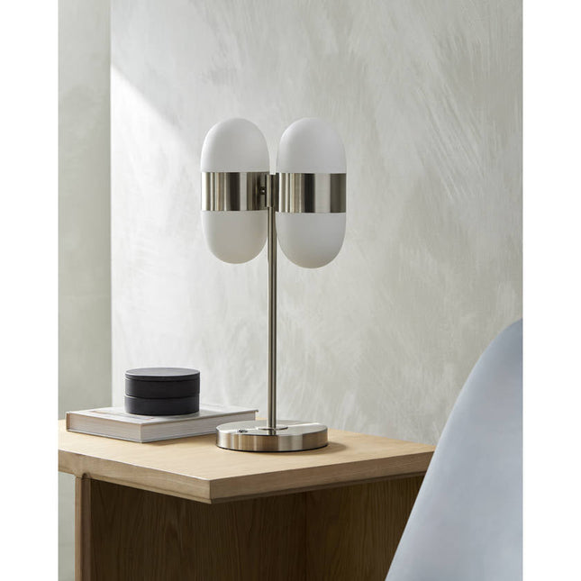 Kevyn Modern Metallic - Nickel Table Lamp Lighting TriadCommerceInc