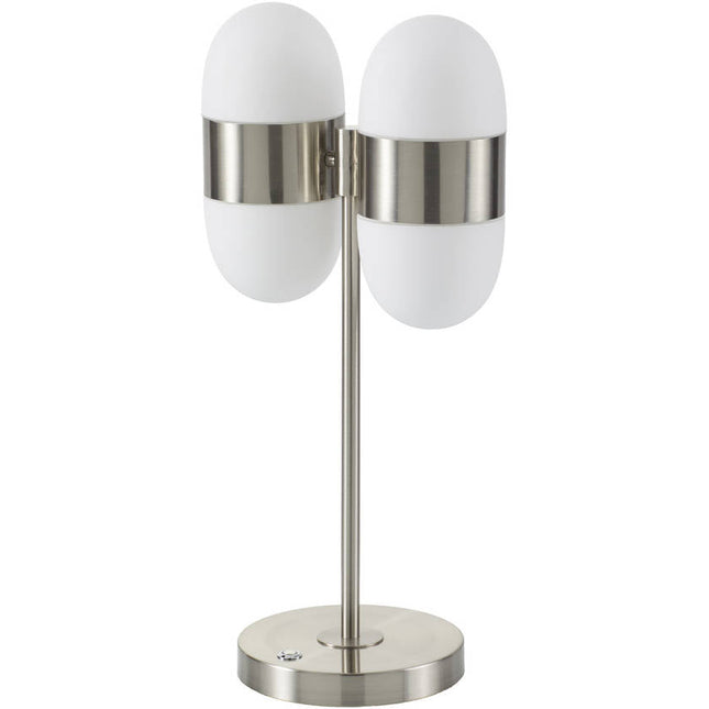 Kevyn Modern Metallic - Nickel Table Lamp Lighting TriadCommerceInc 25"H x 10"W x 7"D
