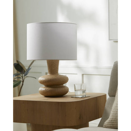 Aubrea Rustic Beige Table Lamp Home Decor > Lighting > Lamp > Table Lamps TriadCommerceInc