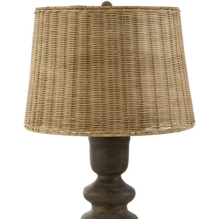 Allenhurst Rustic Dark Brown Table Lamp Lighting TriadCommerceInc
