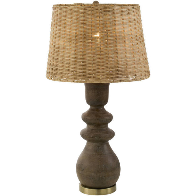 Allenhurst Rustic Dark Brown Table Lamp Lighting TriadCommerceInc