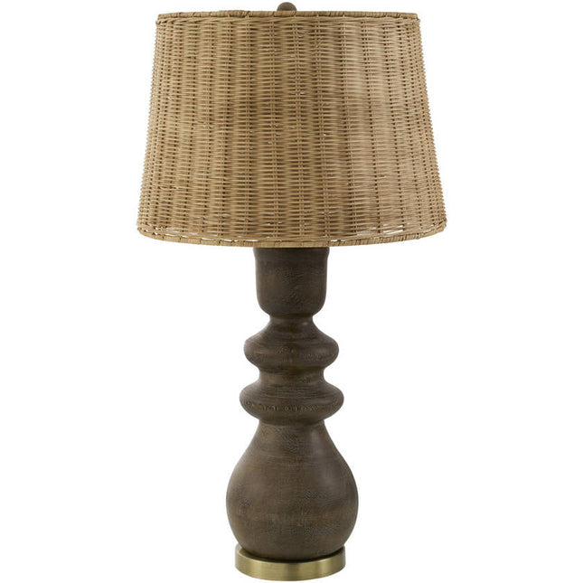 Allenhurst Rustic Dark Brown Table Lamp Lighting TriadCommerceInc 29"H x 13"W x 13"D