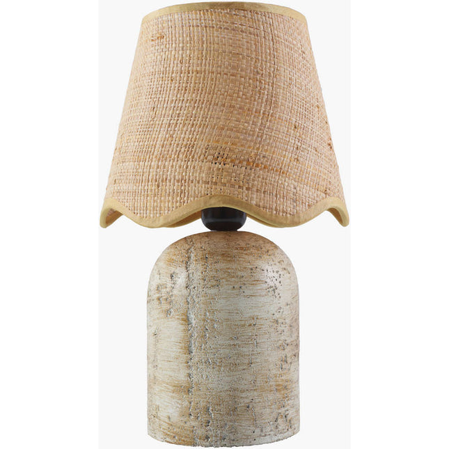 Ira Traditional Beige Table Lamp Home Decor > Lighting > Lamp > Table Lamps TriadCommerceInc 14"H x 8"W x 8"D