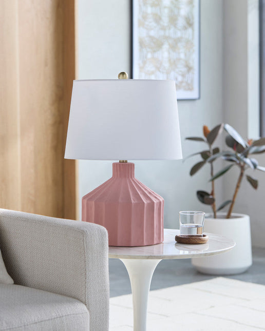 Malky Traditional Pink Table Lamp Lighting TriadCommerceInc