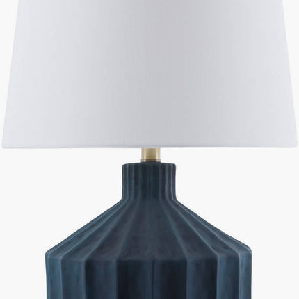 Malky Traditional Dark Blue Table Lamp Home Decor > Lighting > Lamp > Table Lamps TriadCommerceInc 23"H x 15"W x 15"D