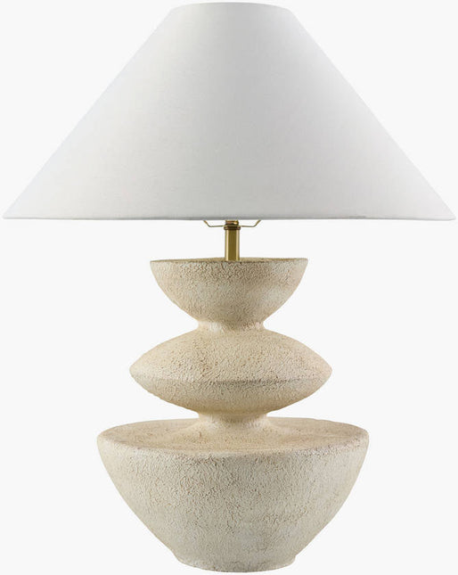 Shaquala Traditional White Table Lamp Home Decor > Lighting > Lamp > Table Lamps TriadCommerceInc 23"H x 19"W x 19"D