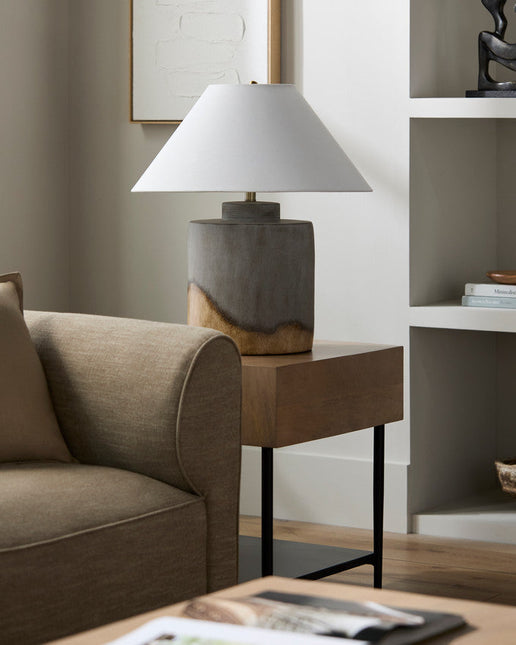 Omayra Traditional Gray Table Lamp Lighting TriadCommerceInc
