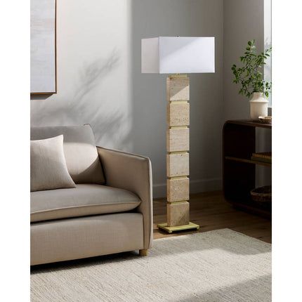 Baudilio Traditional Yellow/Brown Floor Lamp Home Decor > Lighting > Lamp > Floor Lamps TriadCommerceInc