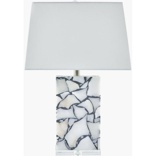 Santia Modern White Table Lamp Home Decor > Lighting > Lamp > Table Lamps TriadCommerceInc 25"H x 16"W x 16"D