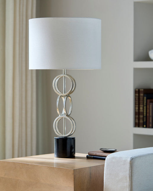 Koplik Modern Silver Gray Table Lamp Lighting TriadCommerceInc