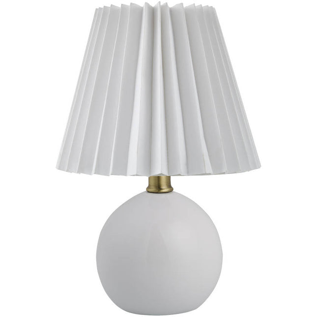 Travarus Modern White Table Lamp Home Decor > Lighting > Lamp > Table Lamps TriadCommerceInc 12"H x 8"W x 8"D