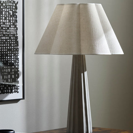 Kym Traditional Gray/White Table Lamp Lighting TriadCommerceInc