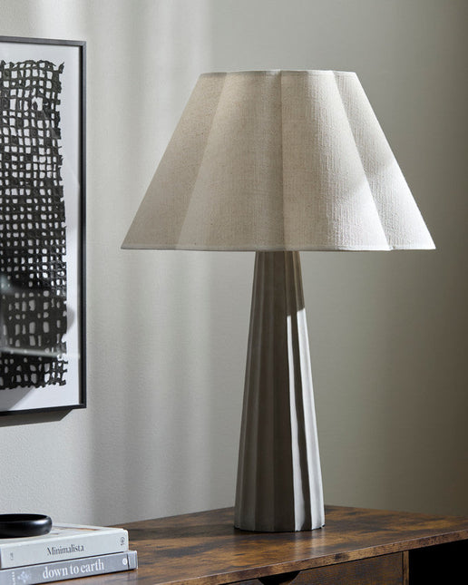 Kym Traditional Gray/White Table Lamp Lighting TriadCommerceInc