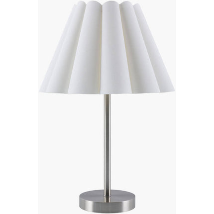 Rocio Modern Metallic - Nickel/White Table Lamp Home Decor > Lighting > Lamp > Table Lamps TriadCommerceInc 18"H x 12"W x 12"D