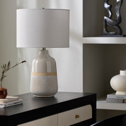 Alban Global White Table Lamp Home Decor > Lighting > Lamp > Table Lamps TriadCommerceInc