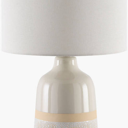 Alban Global White Table Lamp Home Decor > Lighting > Lamp > Table Lamps TriadCommerceInc 24"H x 14"W x 14"D