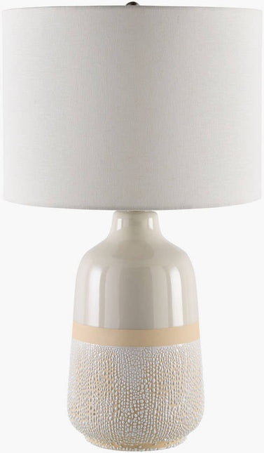 Alban Global White Table Lamp Home Decor > Lighting > Lamp > Table Lamps TriadCommerceInc 24"H x 14"W x 14"D
