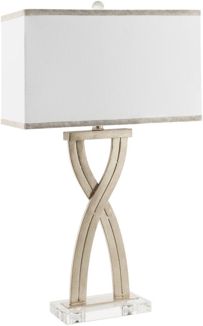 Naim Traditional Metallic - Silver Table Lamp Home Decor > Lighting > Lamp > Table Lamps TriadCommerceInc 30"H x 9"W x 17"D