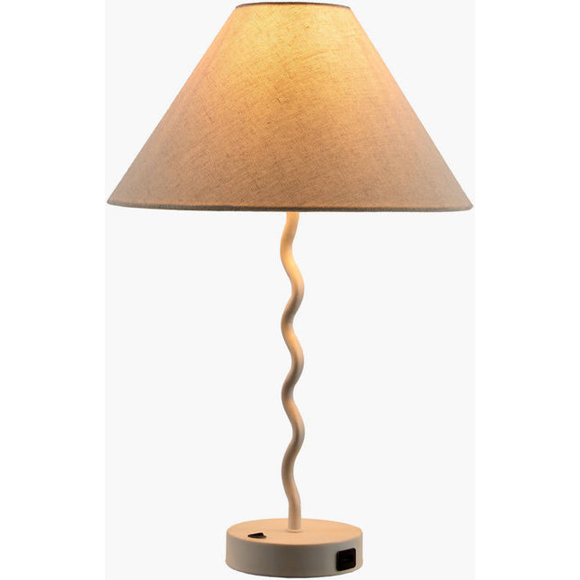 Katoya Cottage White Table Lamp Lighting TriadCommerceInc