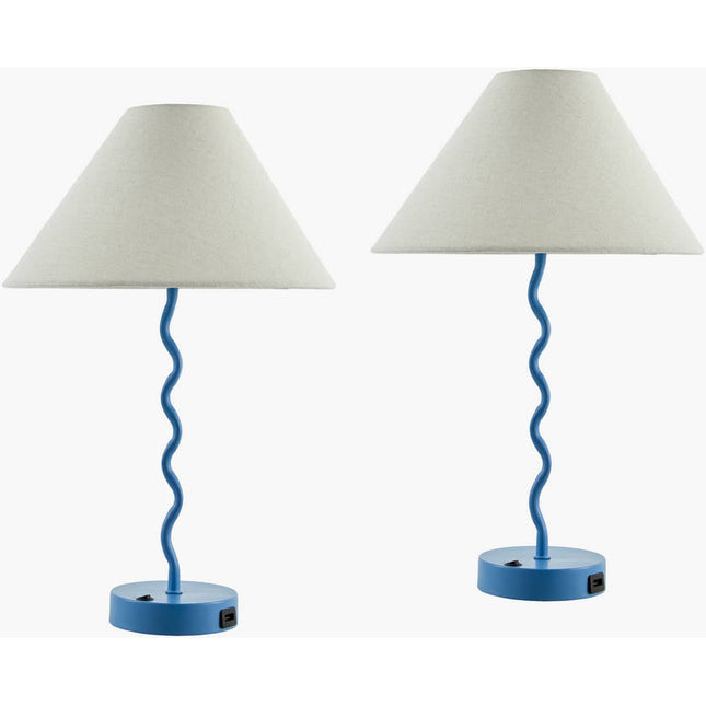 Katoya Cottage Blue Table Lamp Home Decor > Lighting > Lamp > Table Lamps TriadCommerceInc 20"H x 13"W x 13"D