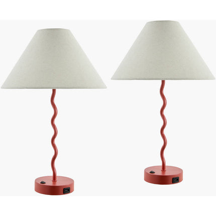 Katoya Cottage Red Table Lamp Home Decor > Lighting > Lamp > Table Lamps TriadCommerceInc 20"H x 13"W x 13"D