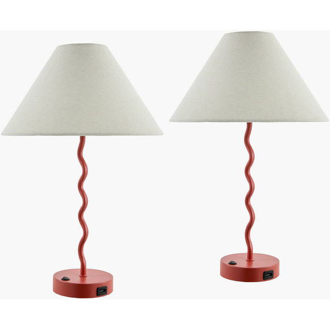 Katoya Cottage Red Table Lamp Home Decor > Lighting > Lamp > Table Lamps TriadCommerceInc 20"H x 13"W x 13"D