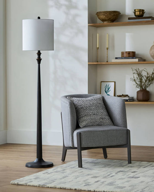 Mikia Rustic Black/White Table Lamp Home Decor > Lighting > Lamp > Table Lamps TriadCommerceInc