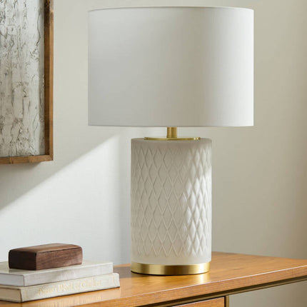 Ned Traditional Cream Table Lamp Lighting TriadCommerceInc