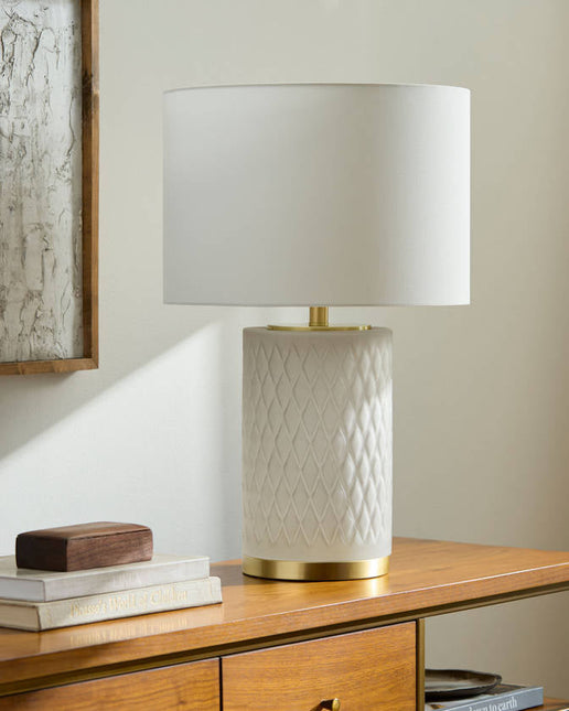 Ned Traditional Cream Table Lamp Lighting TriadCommerceInc